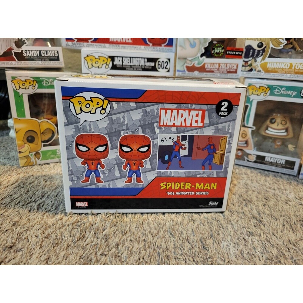 Funko Pop Spiderman Vs. Spiderman 2 Pack Pop Vinyl Figure EE Exclusive - Picture 8 of 8